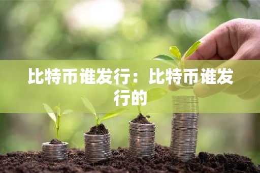 比特币谁发行：比特币谁发行的