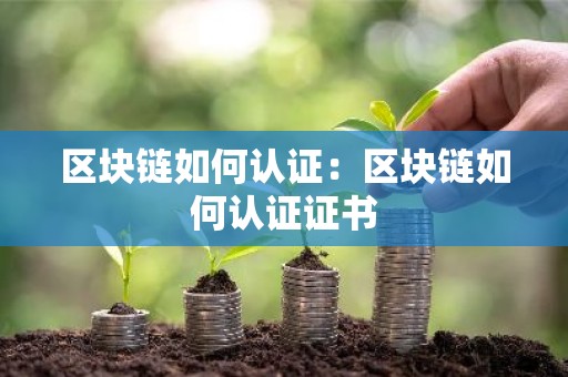 区块链如何认证：区块链如何认证证书