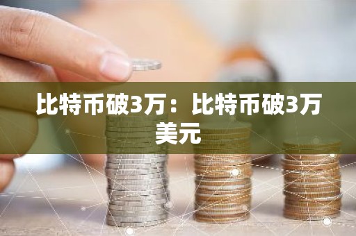 比特币破3万：比特币破3万美元
