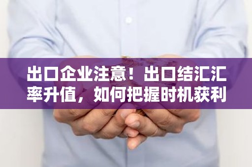 出口企业注意！出口结汇汇率升值，如何把握时机获利？