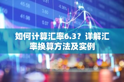 如何计算汇率6.3？详解汇率换算方法及实例