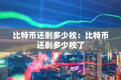 比特币还剩多少枚：比特币还剩多少枚了