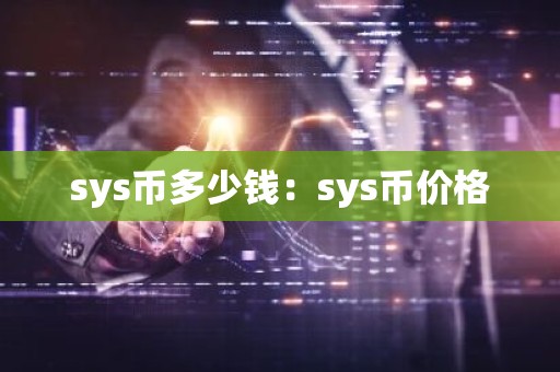 sys币多少钱：sys币价格