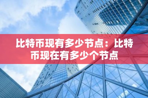 比特币现有多少节点：比特币现在有多少个节点