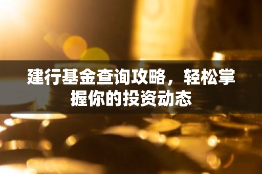 建行基金查询攻略，轻松掌握你的投资动态