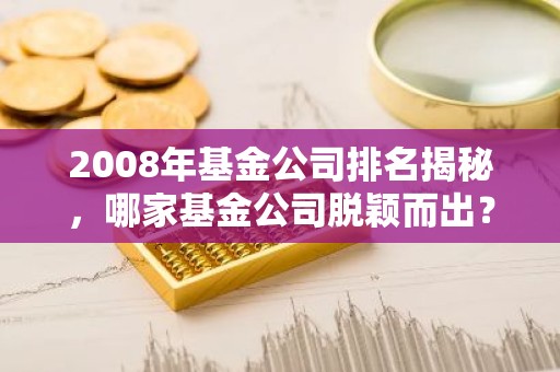 2008年基金公司排名揭秘，哪家基金公司脱颖而出？
