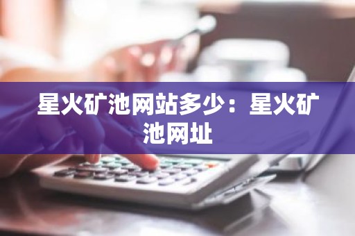 星火矿池网站多少：星火矿池网址