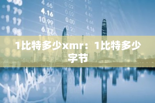 1比特多少xmr：1比特多少字节