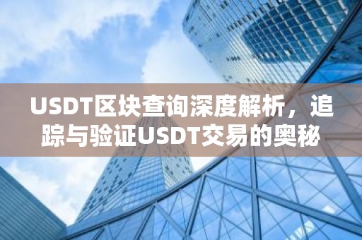 USDT区块查询深度解析，追踪与验证USDT交易的奥秘