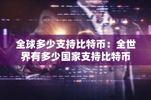 全球多少支持比特币：全世界有多少国家支持比特币