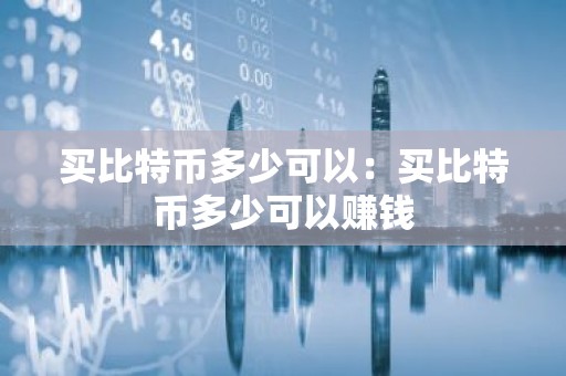 买比特币多少可以：买比特币多少可以赚钱