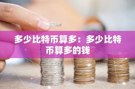 多少比特币算多：多少比特币算多的钱