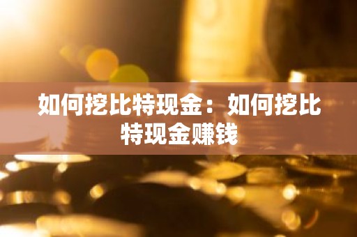 如何挖比特现金：如何挖比特现金赚钱