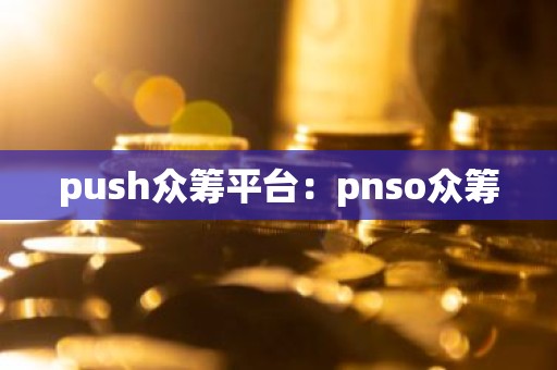 push众筹平台：pnso众筹