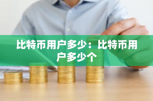 比特币用户多少：比特币用户多少个