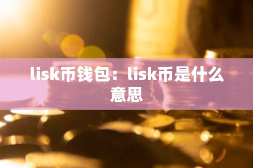 lisk币钱包：lisk币是什么意思