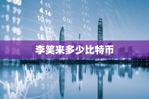 李笑来多少比特币