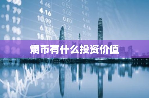 熵币有什么投资价值