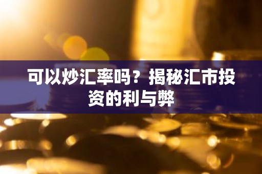 可以炒汇率吗？揭秘汇市投资的利与弊