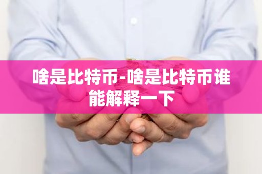 啥是比特币-啥是比特币谁能解释一下