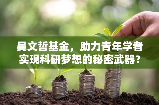吴文哲基金，助力青年学者实现科研梦想的秘密武器？
