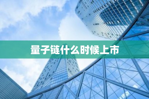 量子链什么时候上市