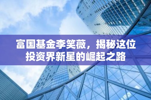 富国基金李笑薇，揭秘这位投资界新星的崛起之路