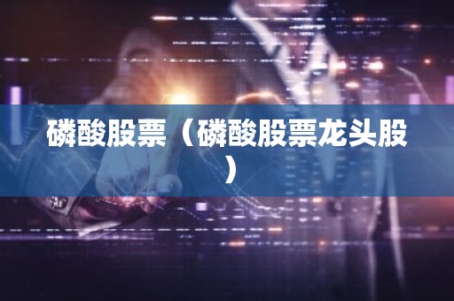 磷酸股票（磷酸股票龙头股）