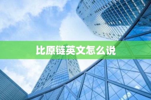 比原链英文怎么说