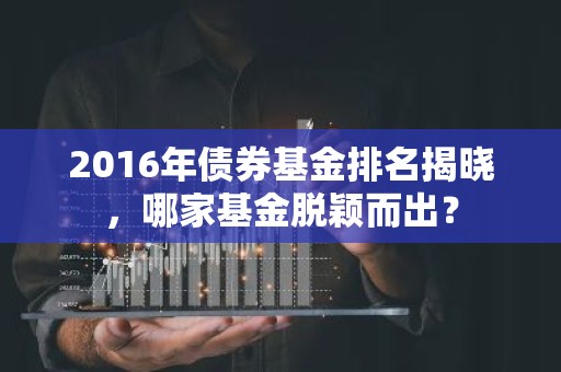 2016年债券基金排名揭晓，哪家基金脱颖而出？