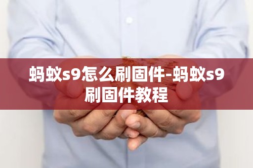蚂蚁s9怎么刷固件-蚂蚁s9刷固件教程