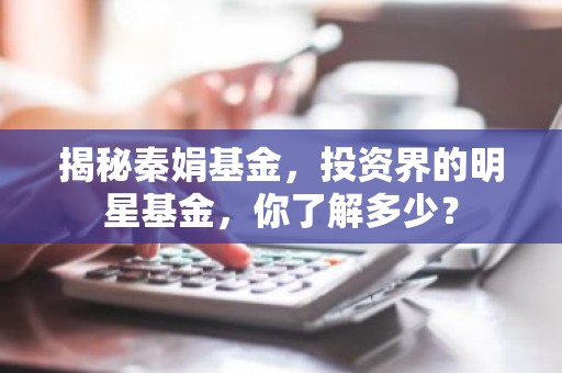 揭秘秦娟基金，投资界的明星基金，你了解多少？