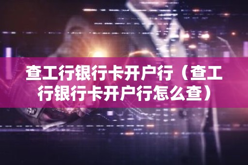 查工行银行卡开户行（查工行银行卡开户行怎么查）