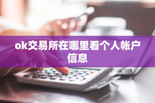 ok交易所在哪里看个人帐户信息
