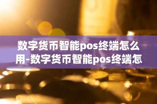 数字货币智能pos终端怎么用-数字货币智能pos终端怎么用不了