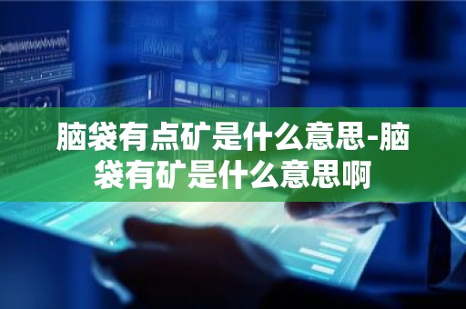 脑袋有点矿是什么意思-脑袋有矿是什么意思啊
