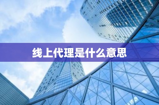 线上代理是什么意思