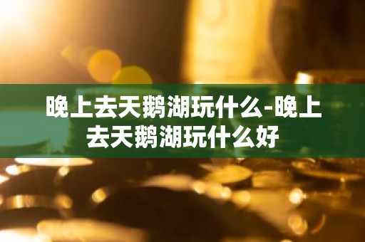 晚上去天鹅湖玩什么-晚上去天鹅湖玩什么好