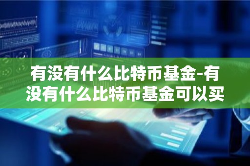 有没有什么比特币基金-有没有什么比特币基金可以买