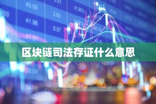 区块链司法存证什么意思