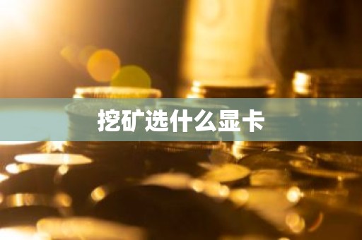 挖矿选什么显卡