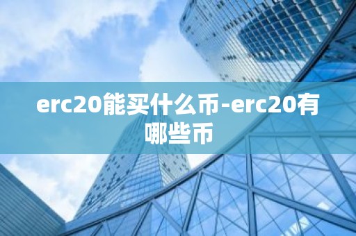 erc20能买什么币-erc20有哪些币