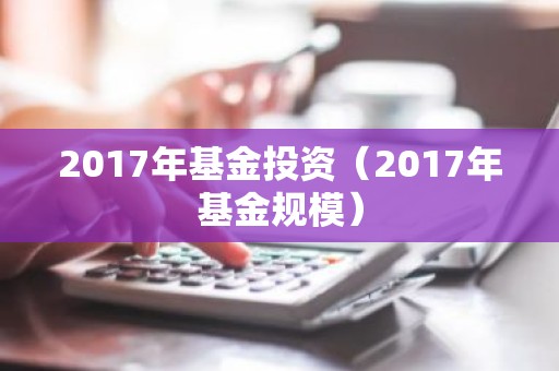 2017年基金投资（2017年基金规模）
