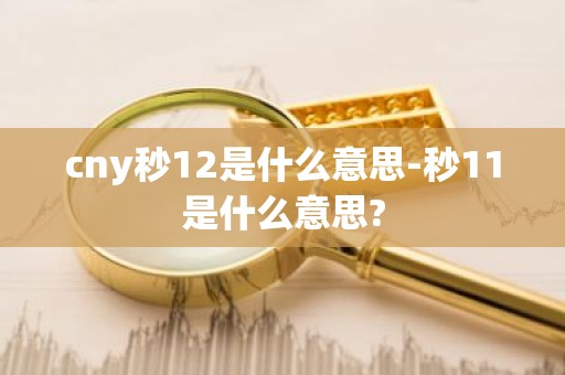 cny秒12是什么意思-秒11是什么意思?