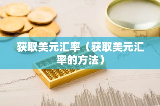 获取美元汇率（获取美元汇率的方法）
