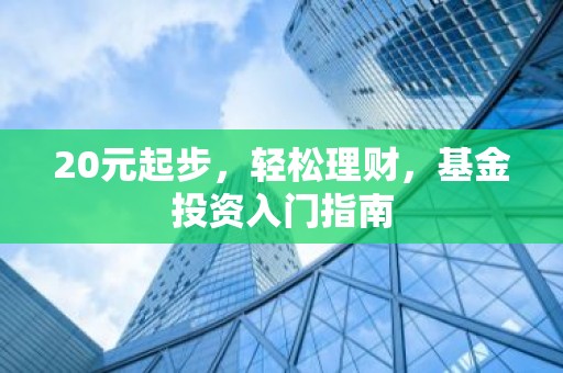 20元起步，轻松理财，基金投资入门指南