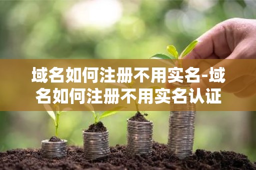 域名如何注册不用实名-域名如何注册不用实名认证
