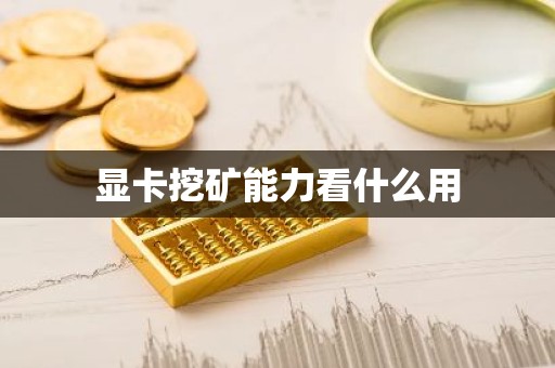 显卡挖矿能力看什么用
