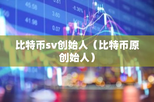 比特币sv创始人（比特币原创始人）