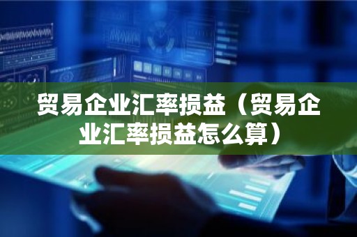 贸易企业汇率损益（贸易企业汇率损益怎么算）